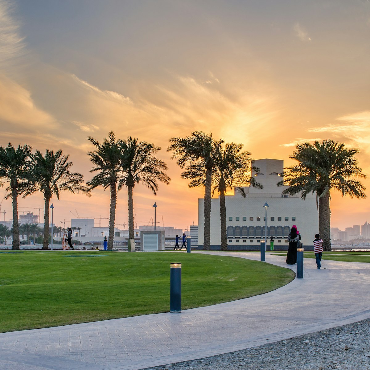 DOHA, QATAR - FEB 24: The Museum of Islamic Art Park on February 24, 2015 in Doha, Qatar.; Shutterstock ID 255551665; Your name (First / Last): Lauren Keith; GL account no.: 65050; Netsuite department name: Online Editorial; Full Product or Project name including edition: Destination page image update