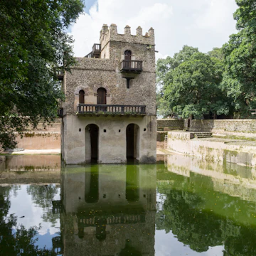 House and pool at Fasiladas' Bath