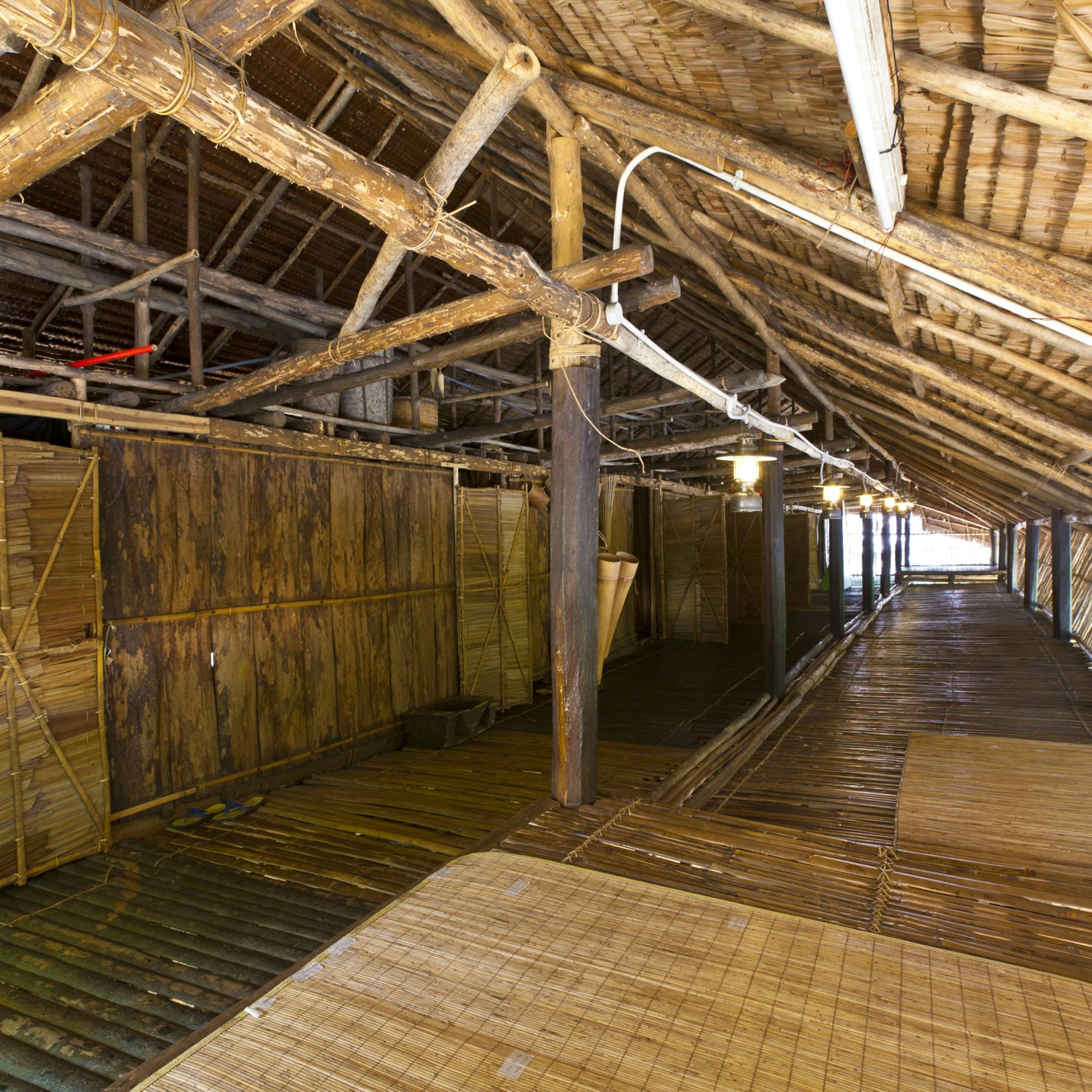 Rungus longhouse, KK, Sabah, Malaysia