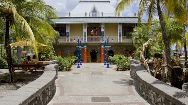 Blue Penny Museum, stamp museum at Caudan Waterfront in Port Louis, Mauritius, Africa
