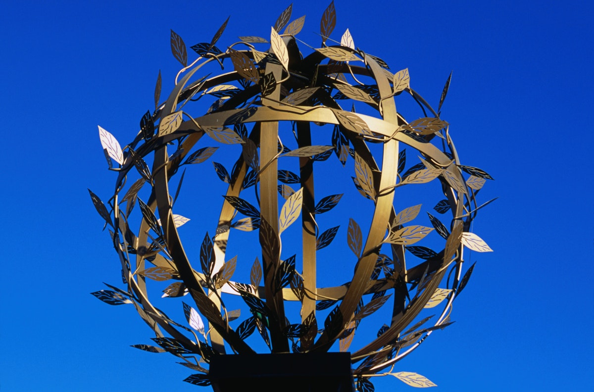A decorative sphere at the exhibition centre Technopolis at Gazi.
