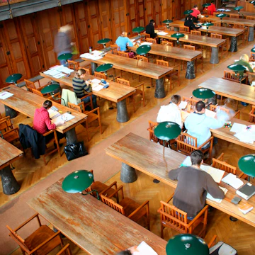 Overhead of main Reading Room at National University Library.