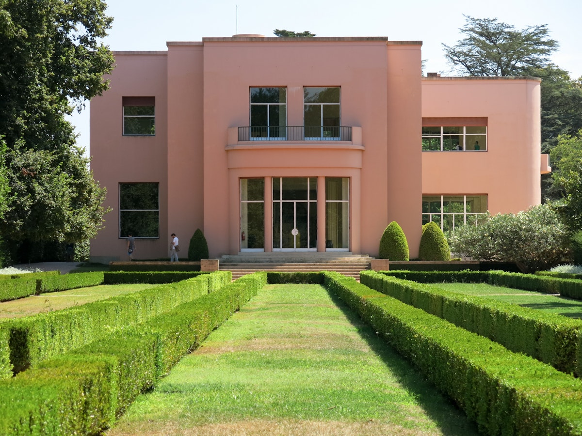 PORTO, PORTUGAL - AUGUST 22, 2013: Art deco villa in Serralves Gardens in the city of Porto, Portugal; Shutterstock ID 335447633; Your name (First / Last): Josh Vogel; GL account no.: 56530; Netsuite department name: Online Design; Full Product or Project name including edition: Digital Content/Sights