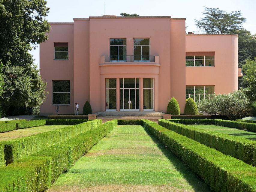 PORTO, PORTUGAL - AUGUST 22, 2013: Art deco villa in Serralves Gardens in the city of Porto, Portugal; Shutterstock ID 335447633; Your name (First / Last): Josh Vogel; GL account no.: 56530; Netsuite department name: Online Design; Full Product or Project name including edition: Digital Content/Sights