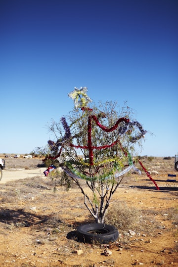 A Christmas tree in Watson on the Nullarbor Plain.
