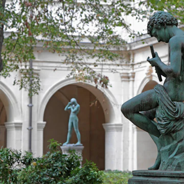 LYON, FRANCE, OCTOBER 25, 2014 : Statues in the park of Palais Saint-Pierre. This Palace houses Museum of Fine Arts of Lyon and is a former Benedictine convent of the 17th century.; Shutterstock ID 226052629