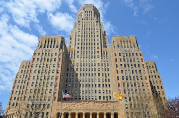 Buffalo City Hall, New York State, USA; Shutterstock ID 420036301; Your name (First / Last): Trisha Ping; GL account no.: 65050; Netsuite department name: Online Editorial; Full Product or Project name including edition: Buffalo-Destination-Pg
