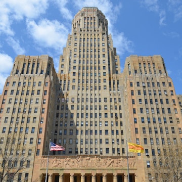 Buffalo City Hall, New York State, USA; Shutterstock ID 420036301; Your name (First / Last): Trisha Ping; GL account no.: 65050; Netsuite department name: Online Editorial; Full Product or Project name including edition: Buffalo-Destination-Pg