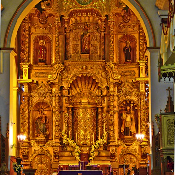PANAMA CITY, PANAMA, DECEMBER 19 2006. The Golden Altar of the Church of San Jose, on December 19th 2006. FOR EDITORIAL USE ONLY; Shutterstock ID 157436489; Your name (First / Last): Josh Vogel; GL account no.: 56530; Netsuite department name: Online Design; Full Product or Project name including edition: Digital Content/Sights