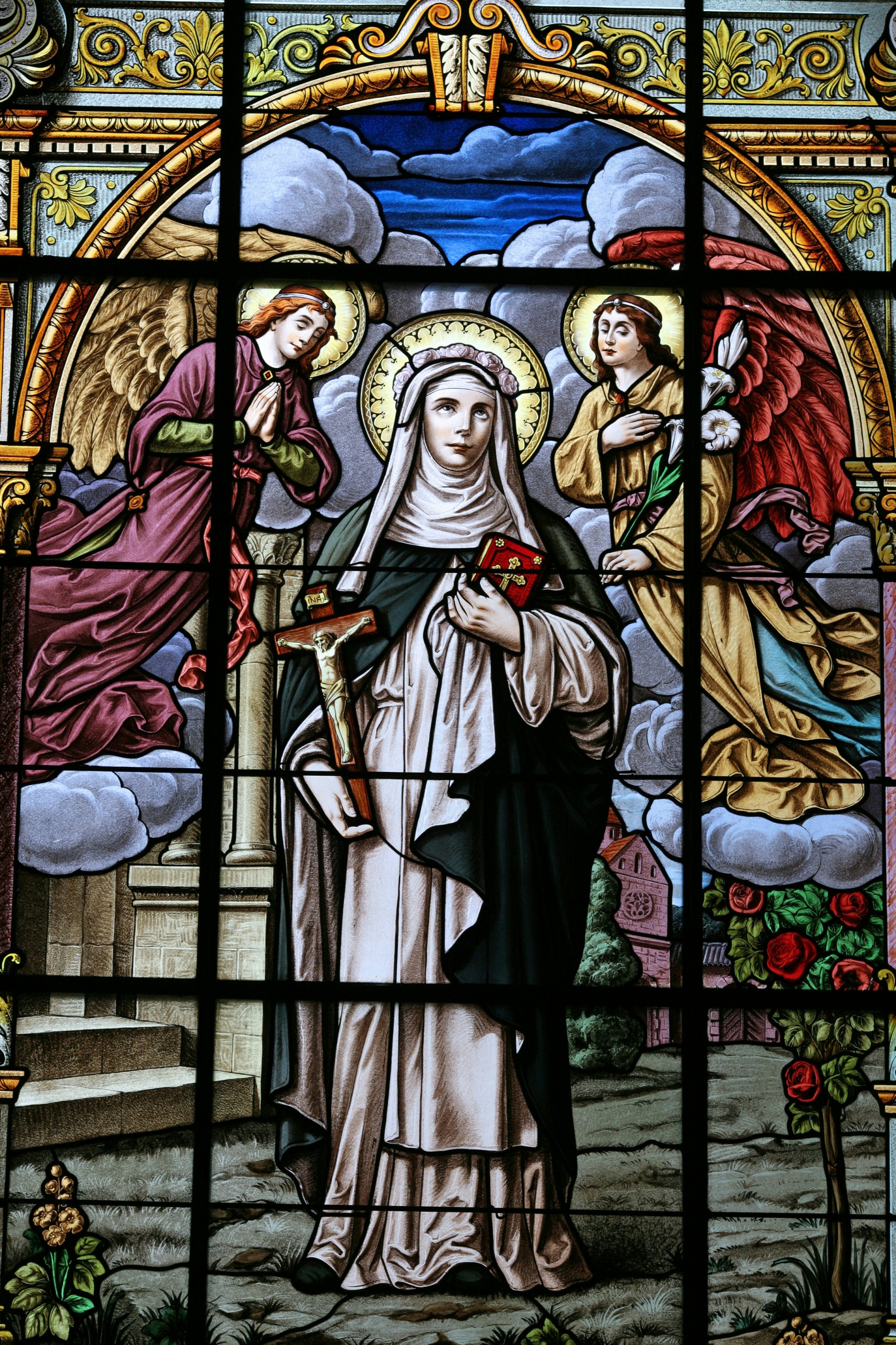 One of numerous elaborate stained-glass windows inside Catedral Metropolitana.