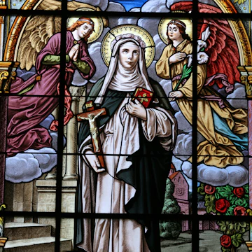 One of numerous elaborate stained-glass windows inside Catedral Metropolitana.