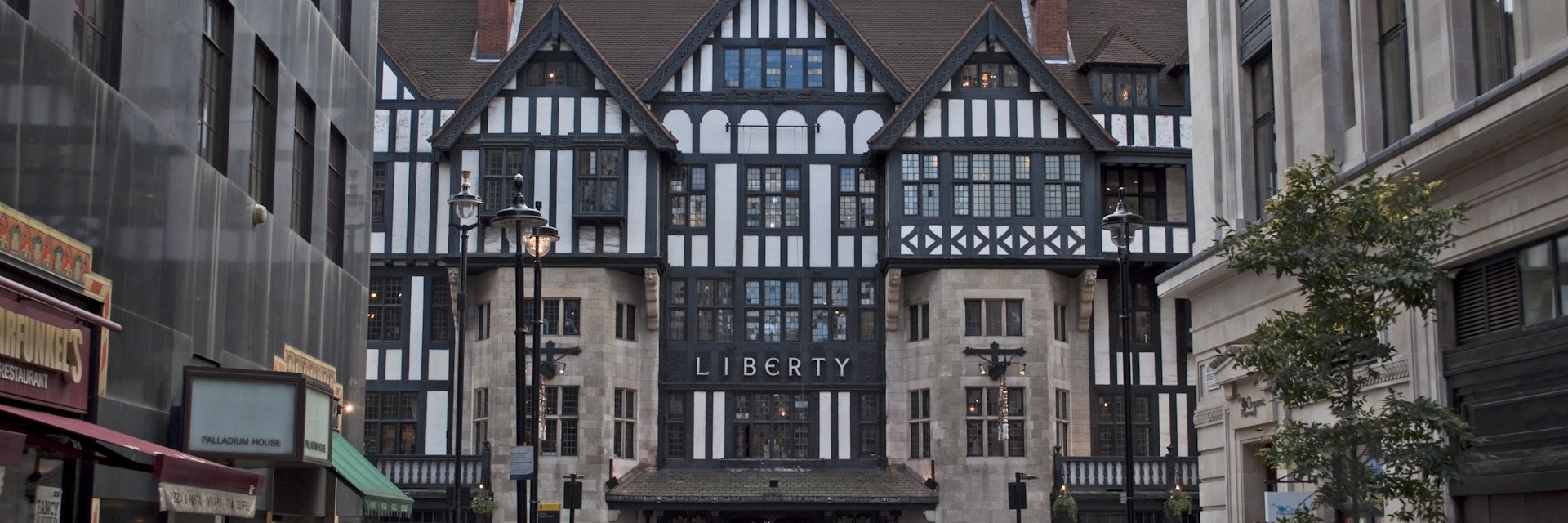 Looking down Argyll Street to Liberty Department Store, West End.