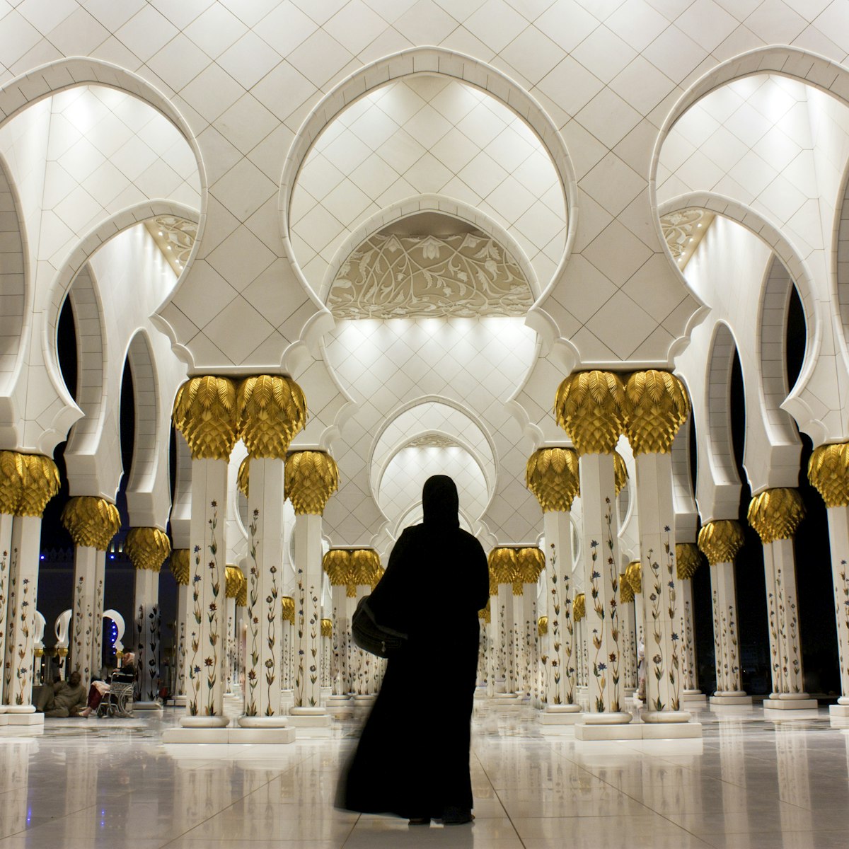 Performing Islamic prayer