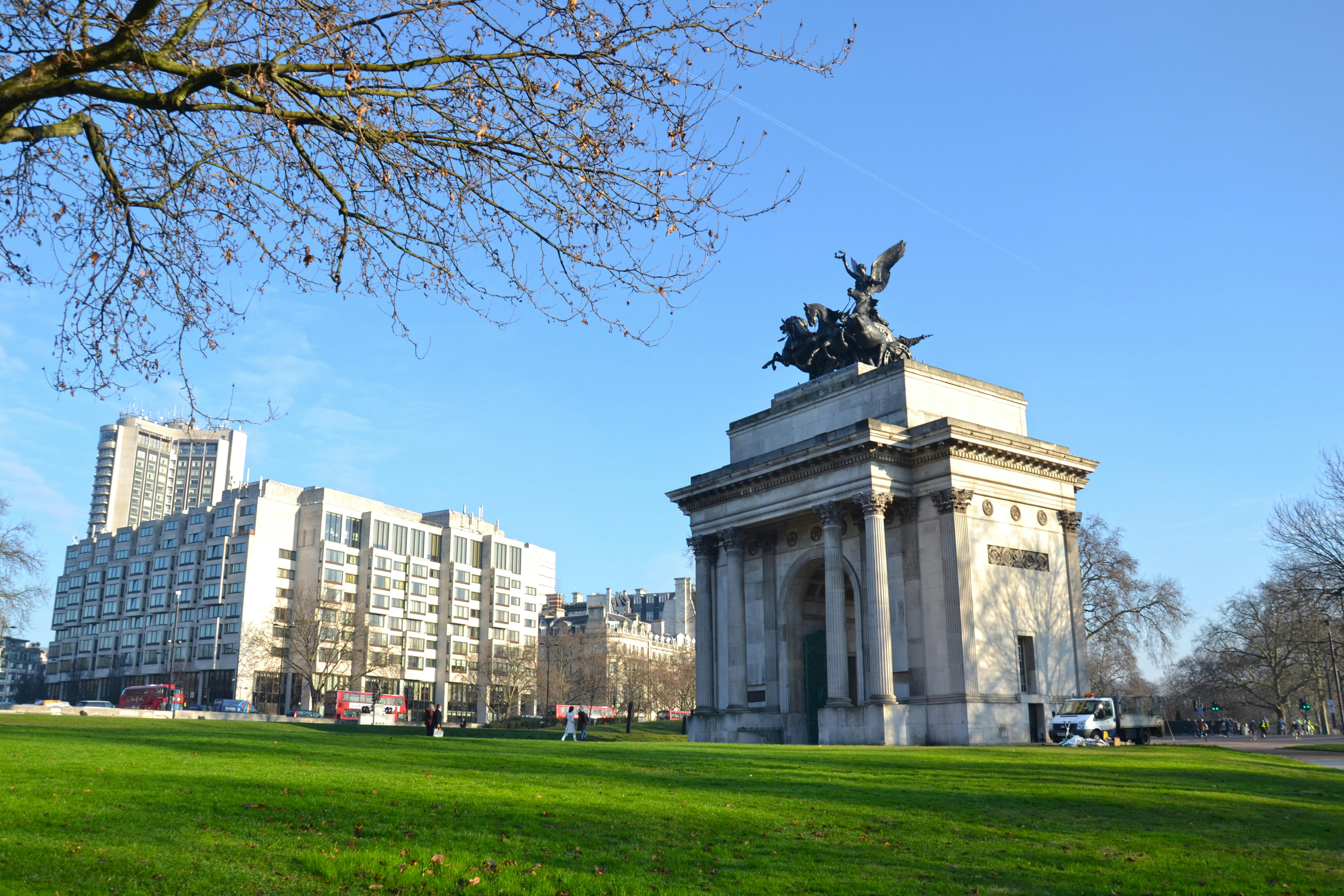 Wellington Arch, on the edge of Hyde Park