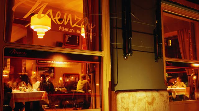 Exterior of Menza restaurant.