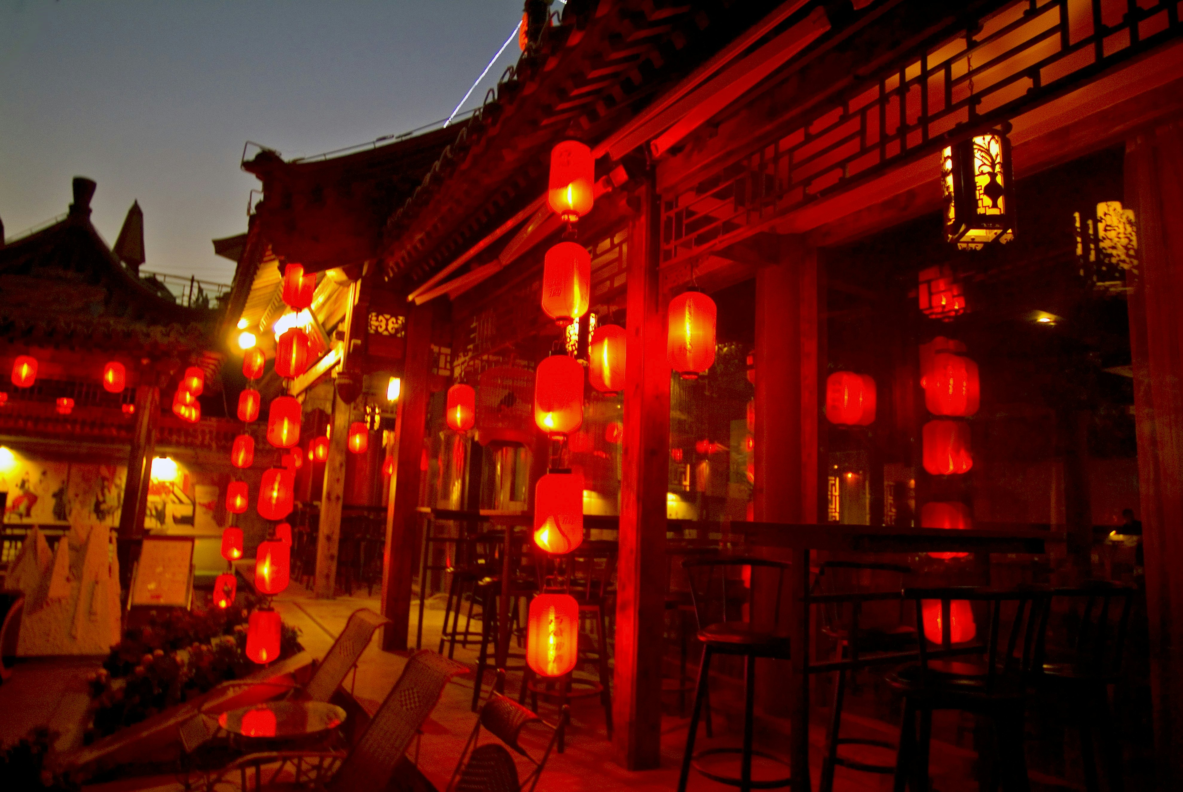 Lanterns at Qianhai Dongyuan/ Qianhai Beiyan (Lotus Lane) also known as The Back Lakes.