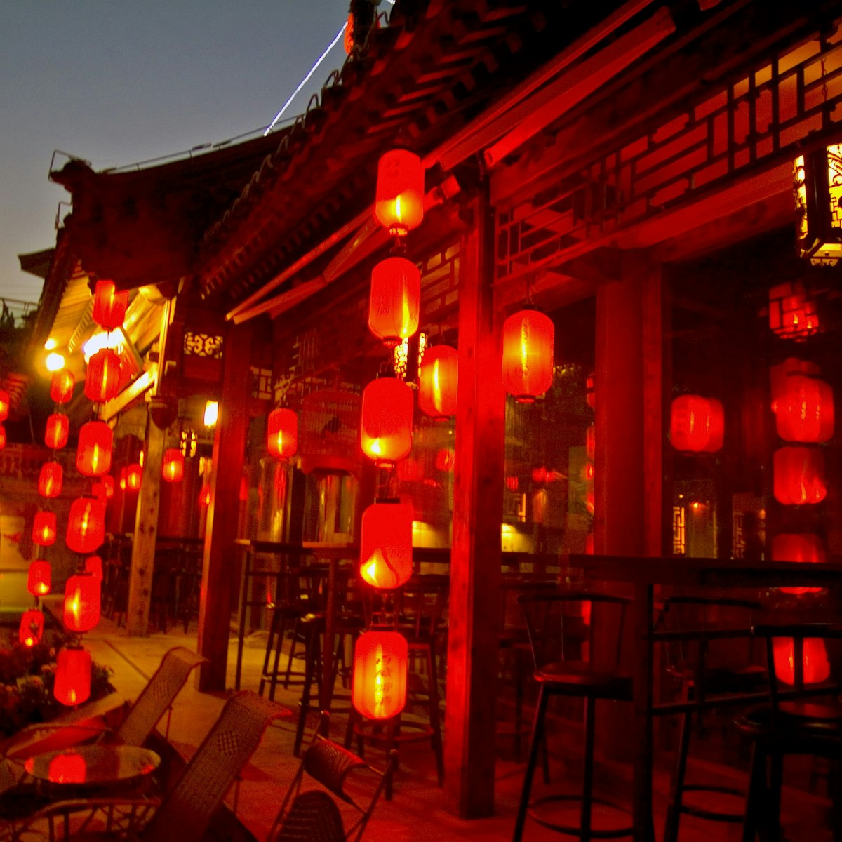 Lanterns at Qianhai Dongyuan/ Qianhai Beiyan (Lotus Lane) also known as The Back Lakes.