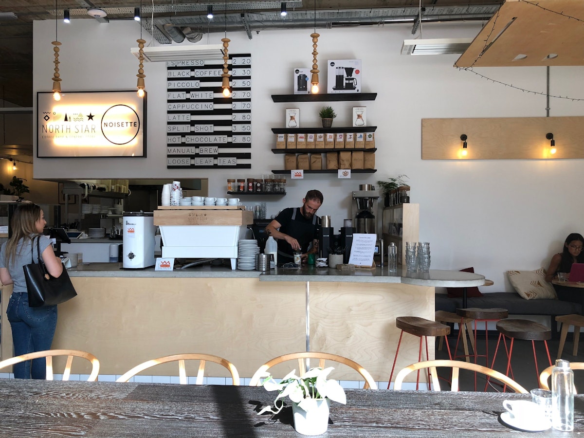 The coffee bar inside the North Star roastery at Leeds Dock