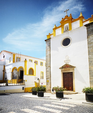 A church in the medieval city of Evora.