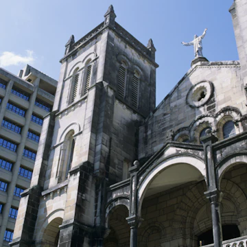 Fiji, Suva, Exterior vew of Sacred Heart Cathedral.