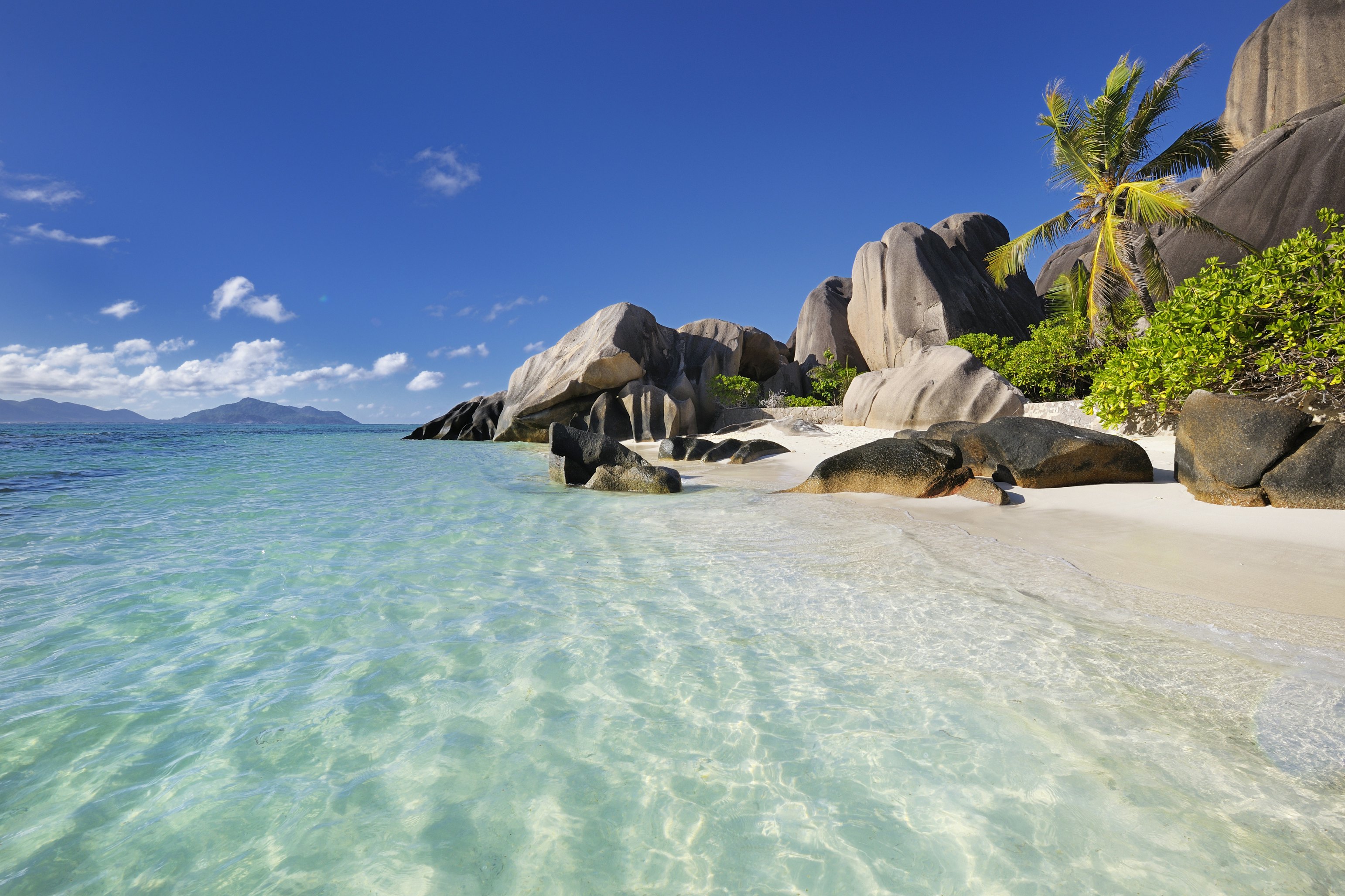 Famous tropical beach of Anse Source d'Argent