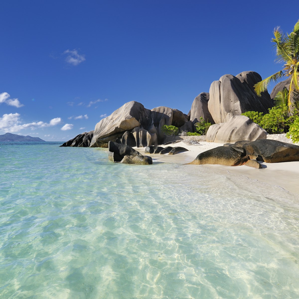 Famous tropical beach of Anse Source d'Argent