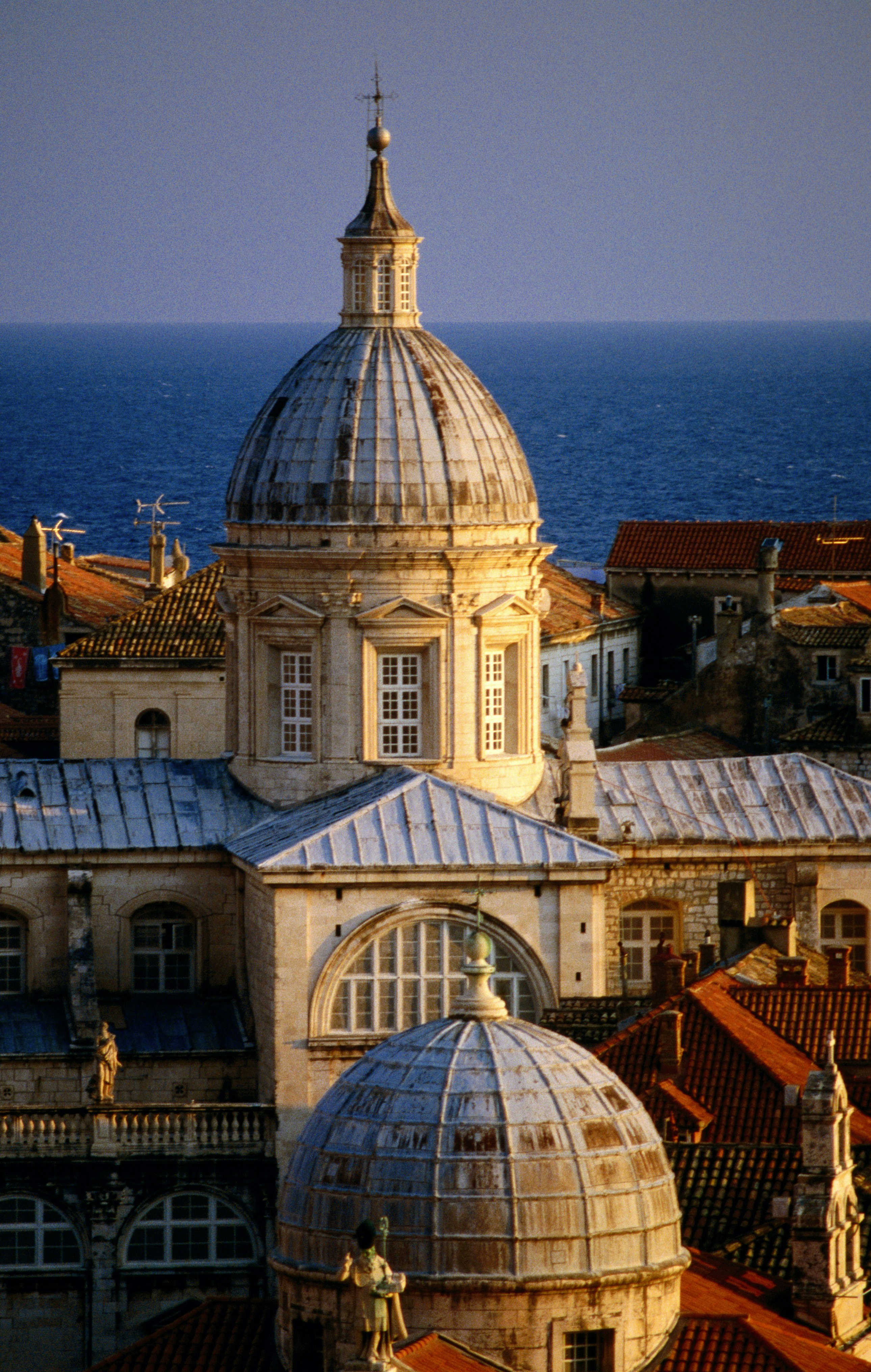 Baroque domes of Cathedral of the Assumption of the Virgin and St Blaise's church.