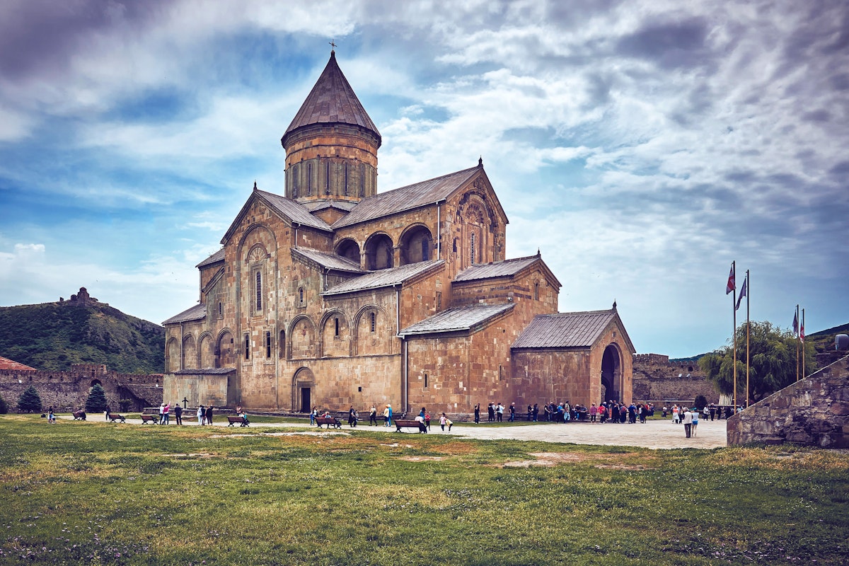 Svetitskhoveli Cathedral in Mtskheta, Georgia; Shutterstock ID 509083501; Your name (First / Last): Gemma Graham; GL account no.: 65050; Netsuite department name: Online Editorial; Full Product or Project name including edition: Georgia destination page masthead and POI images