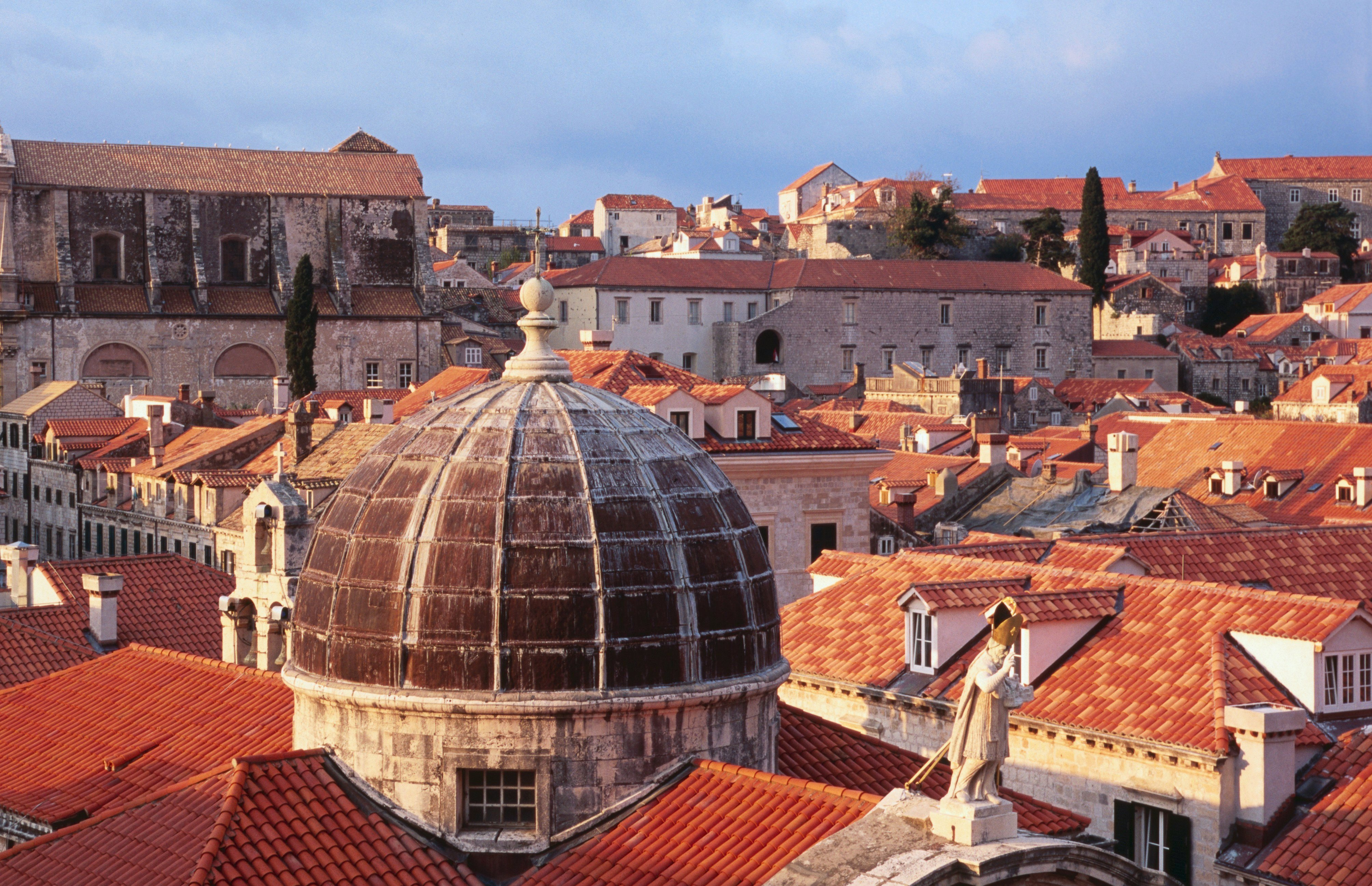 Overhead of Dome of Baroque St Blaise's Church.