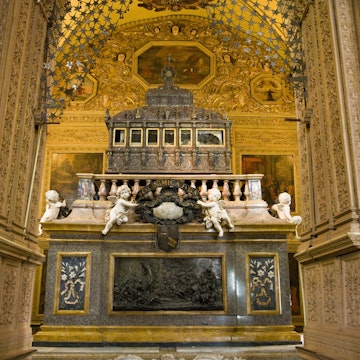 Mausoleum of St Francis Xavier in Basillica of Bom Jesus.
