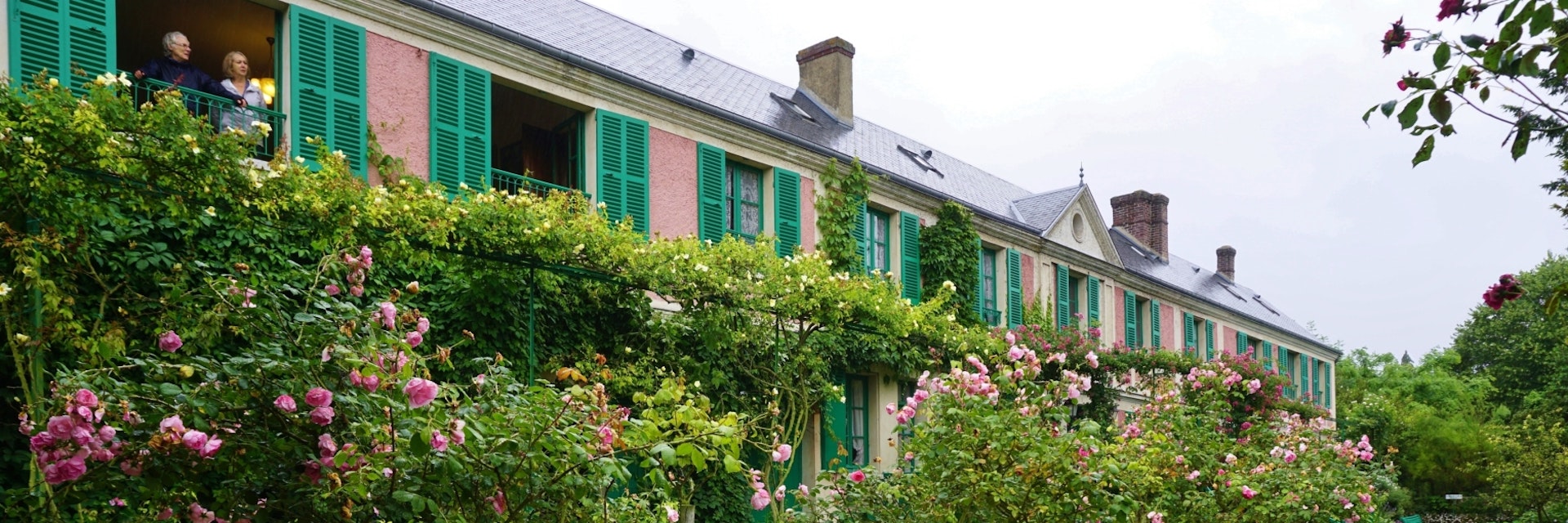 GIVERNY, FRANCE -3 JULY 2016- The house of French impressionist painter Claude Monet in Giverny is now a museum. It includes a beautiful garden with a nymphea waterlily pond and Japanese bridge.; Shutterstock ID 649707625; Your name (First / Last): Daniel Fahey; GL account no.: 65050; Netsuite department name: Online Editorial; Full Product or Project name including edition: Maison et Jardins de Claude Monet POI