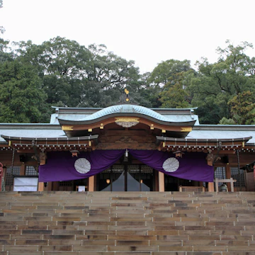 prayer hall of Suwa shrine in Nagasaki, Japan; Shutterstock ID 611889566