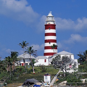 Bahamas. Lighthouse at Hope Town on the island of Abaco.