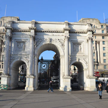 Built in 1828, Marble Arch is located in the northeast corner of Hyde Park, otherwise known as Speakers' Corner
