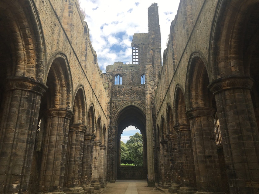 Kirkstall Abbey's medieval cloisters