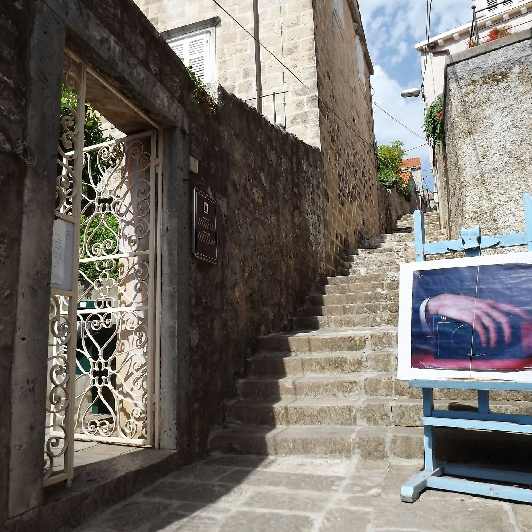 The entrance to the house and museum of artist Vlaho Bukovac