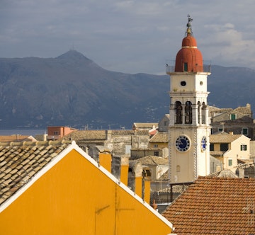 Colourful rooftop view, Corfu Town, Corfu, Greece