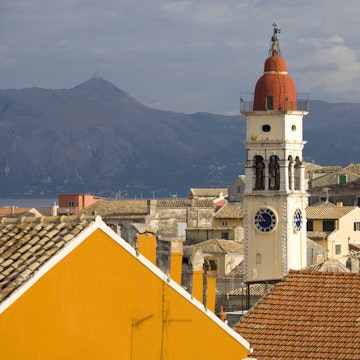 Colourful rooftop view, Corfu Town, Corfu, Greece