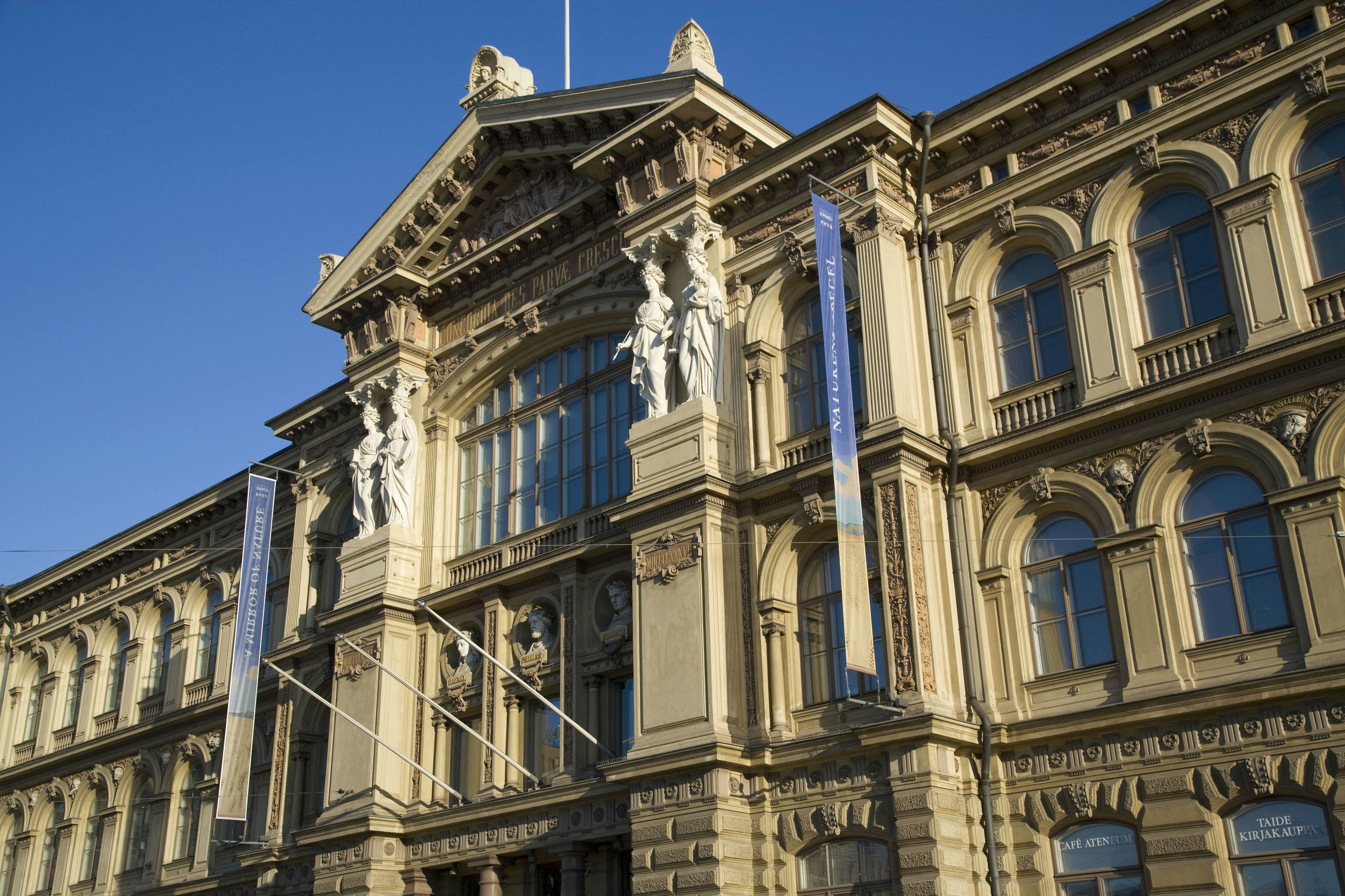 Finland, Helsinki, main entrance of the Ateneum Art Museum