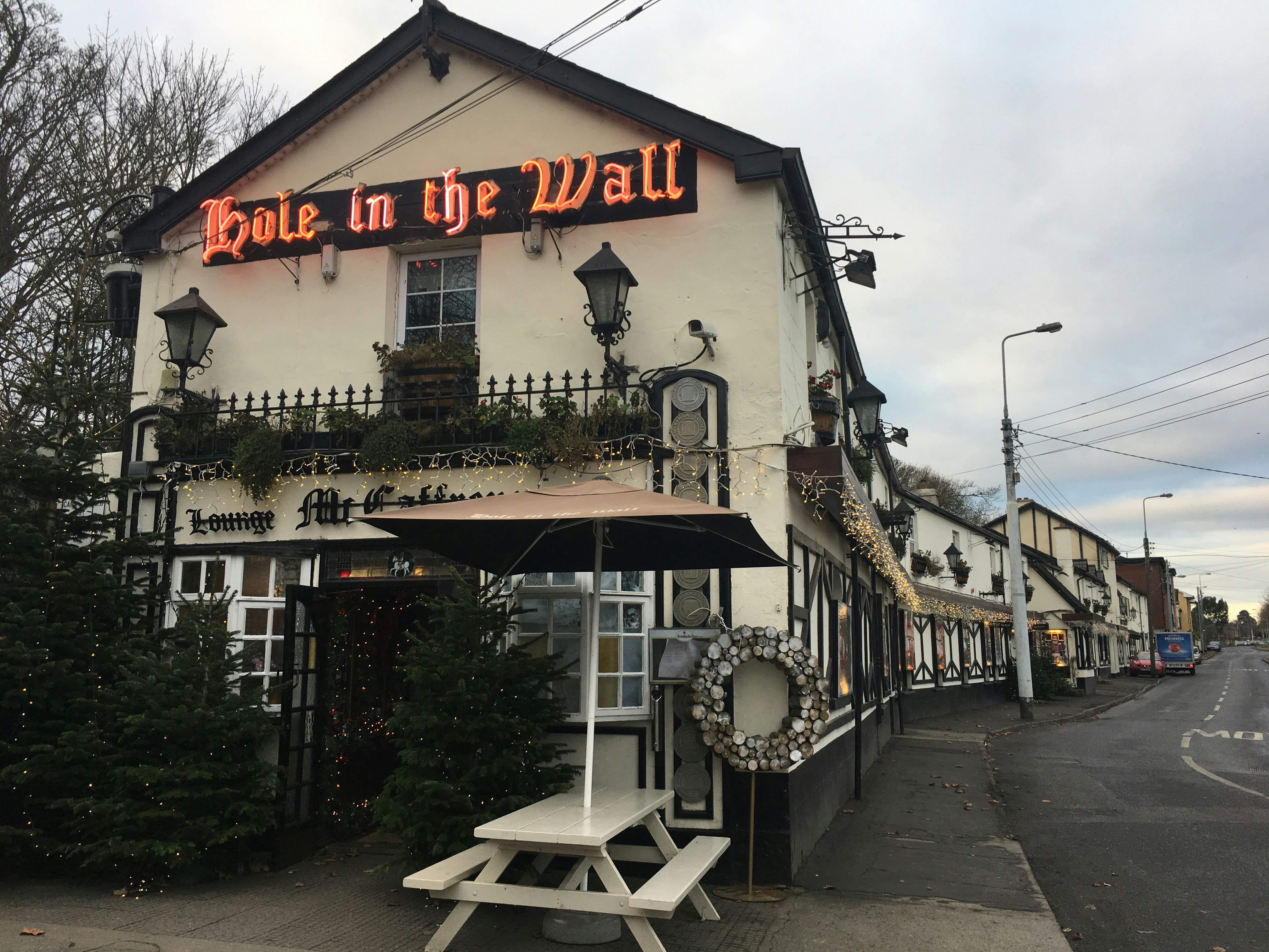 Exterior shot of Hole in the Wall pub