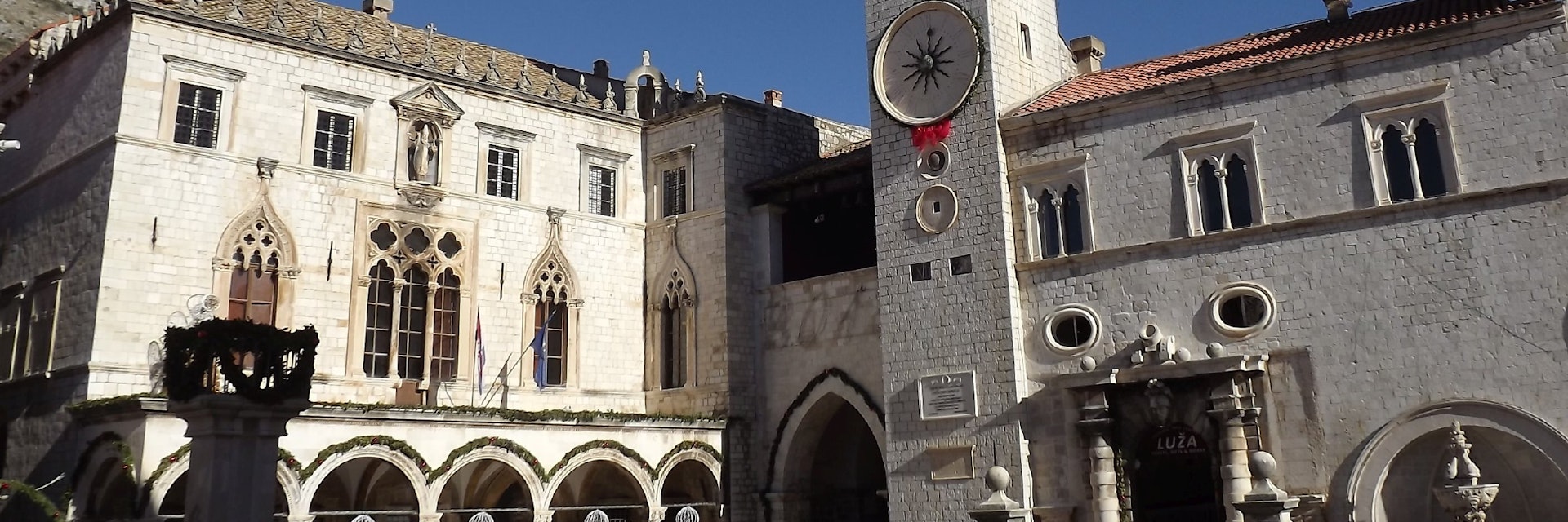 The clocktower at Luža Square