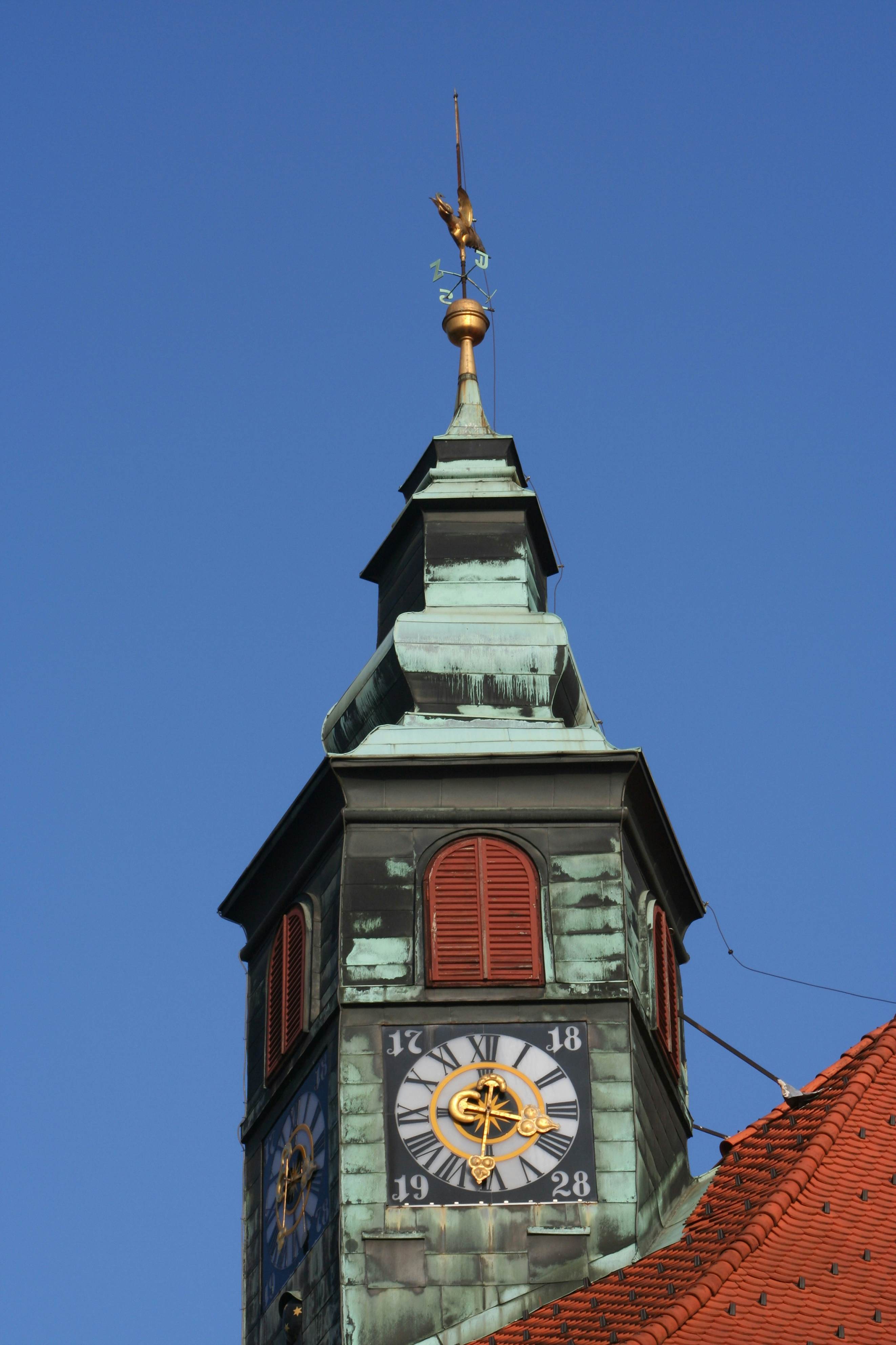 Detail of Clock Tower of Town Hall.