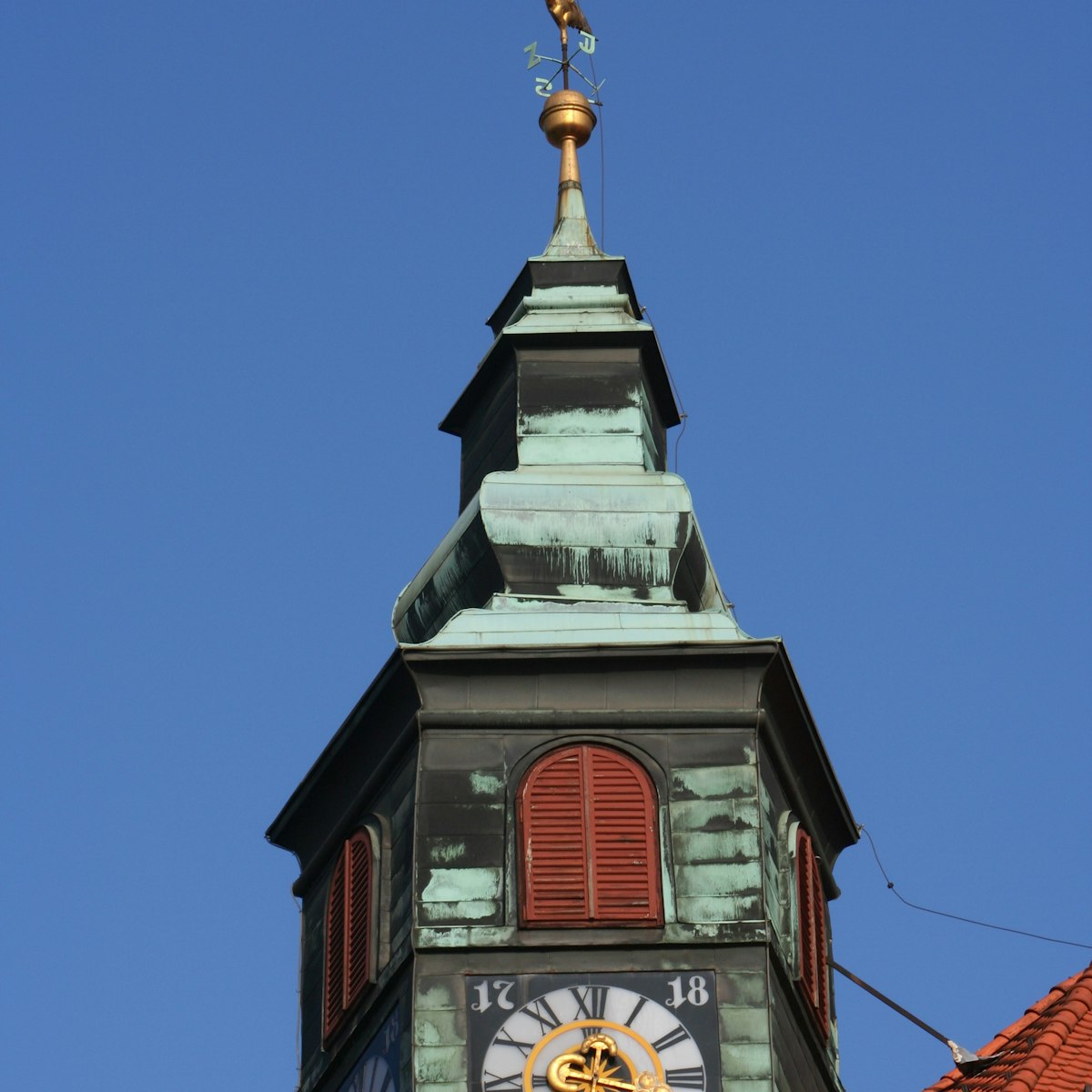 Detail of Clock Tower of Town Hall.