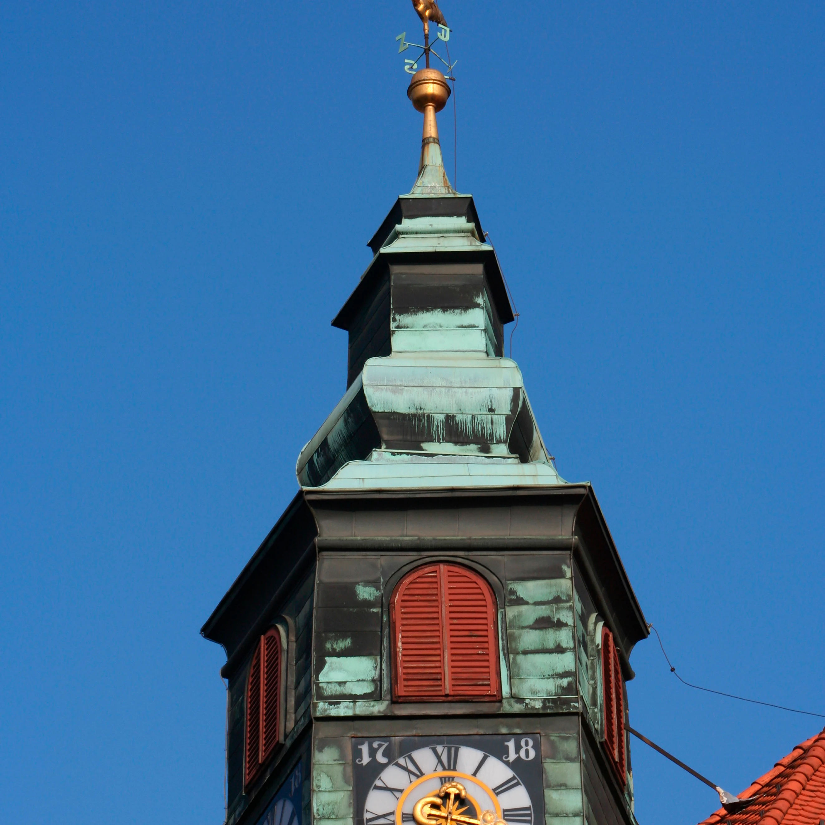 Detail of Clock Tower of Town Hall.