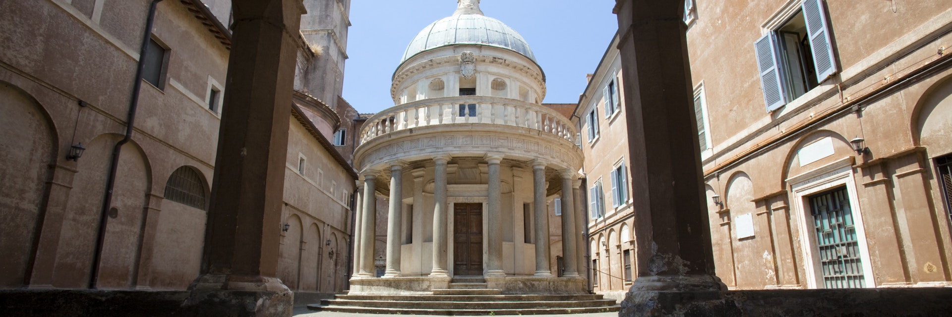 Tempietto (Small Temple) in the courtyard of San Pietro in Montorio, marking the traditional site of St. Peter's martyrdom, Janiculum Hill.