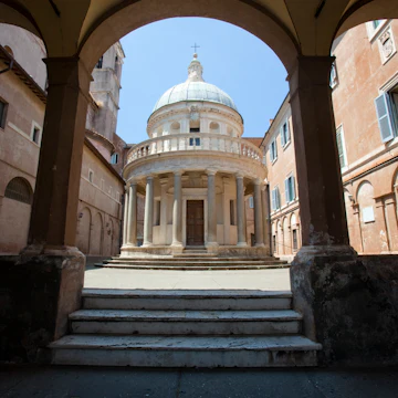 Tempietto (Small Temple) in the courtyard of San Pietro in Montorio, marking the traditional site of St. Peter's martyrdom, Janiculum Hill.