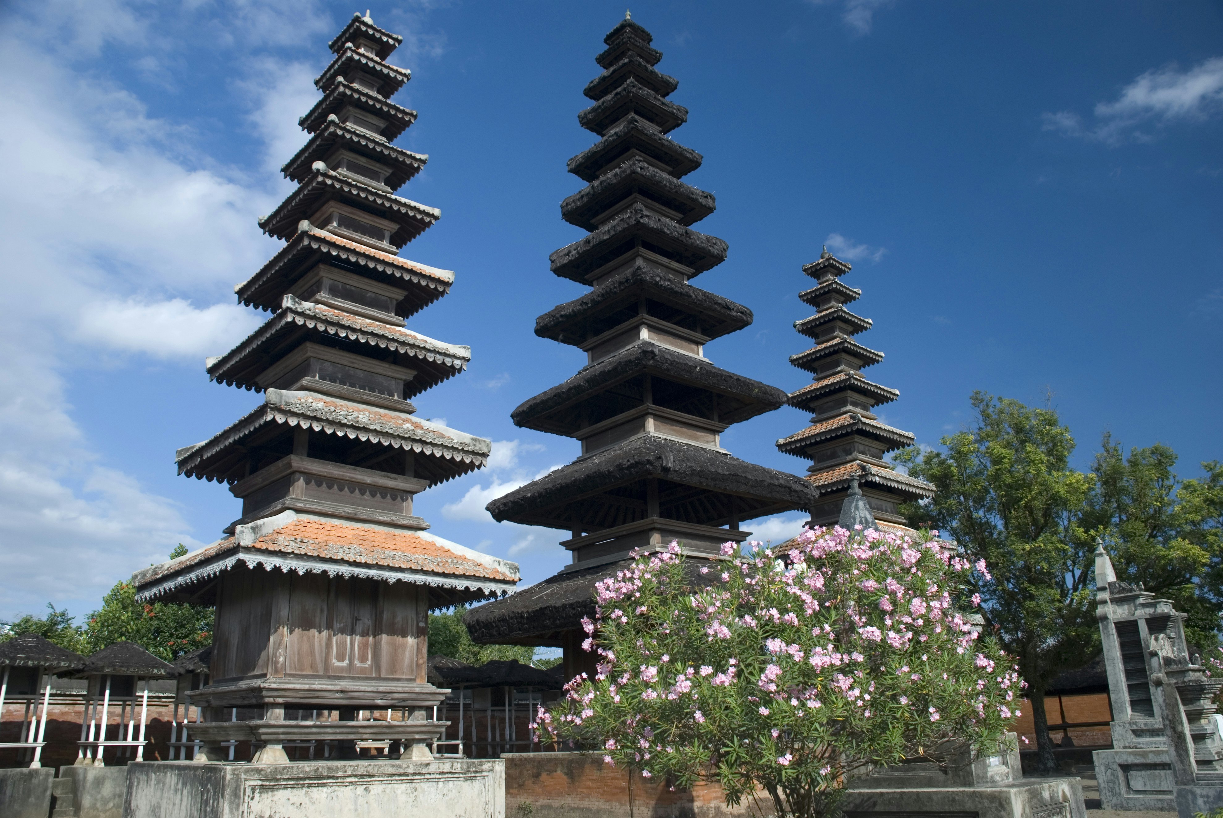 Exterior towers of Pura Meru.