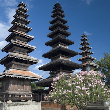 Exterior towers of Pura Meru.