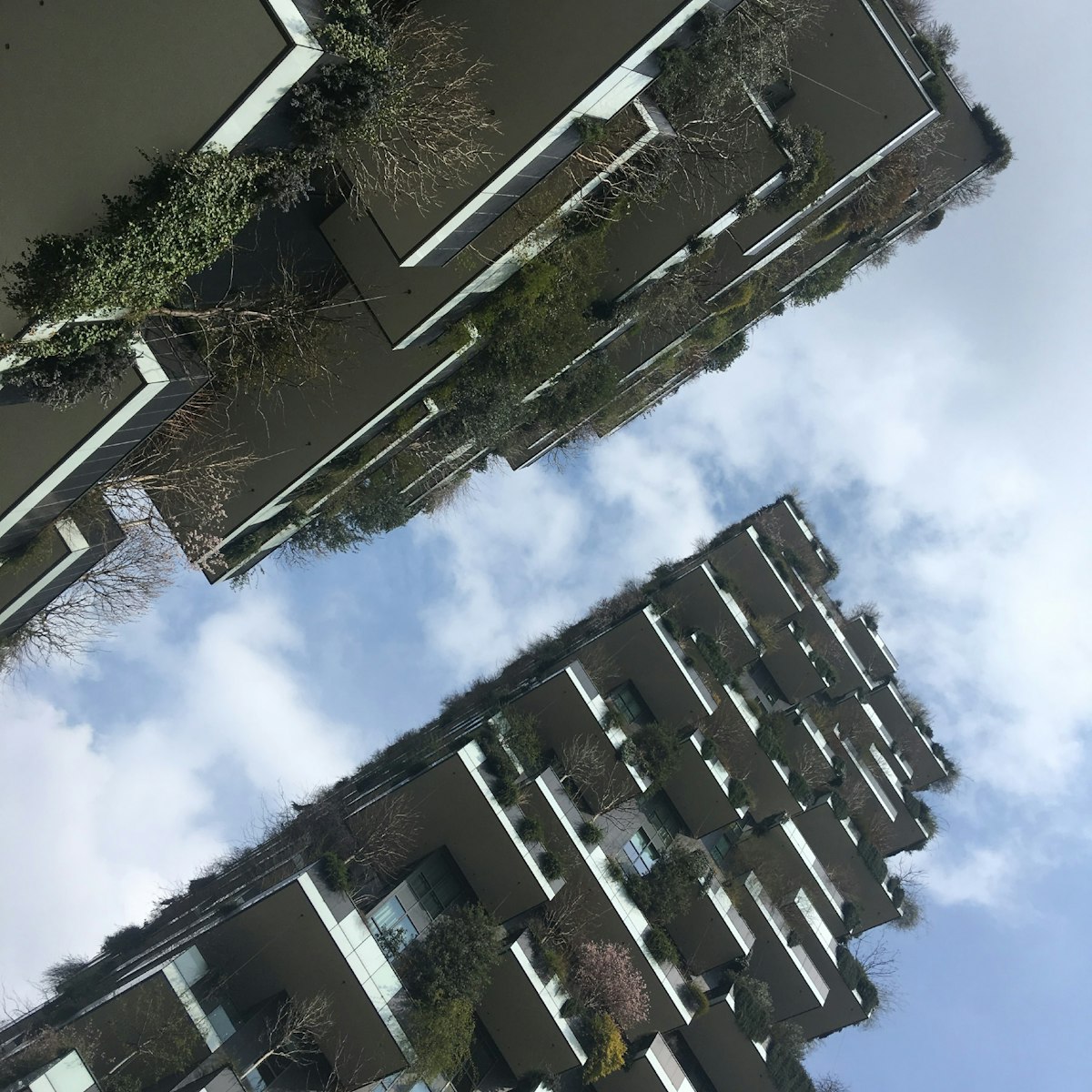Bosco Verticale towering up to the sky
