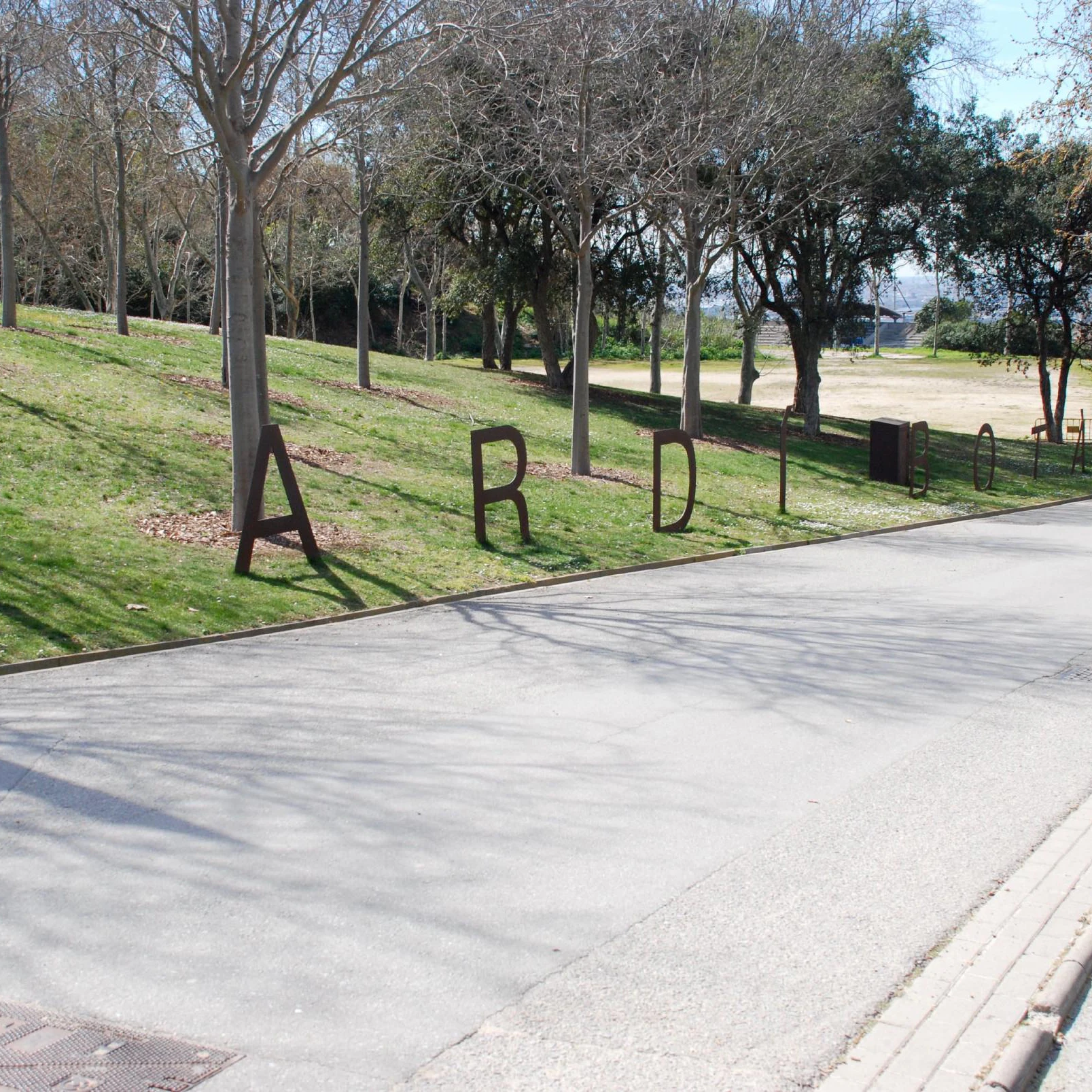 Outside the Jardí Botànic